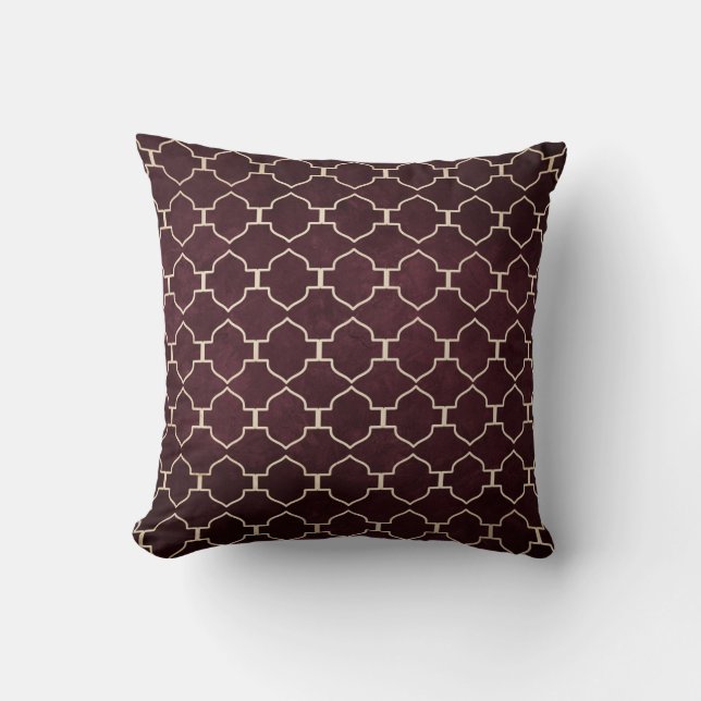 Elegant Moroccan Trellis Mönster Pillow Kudde (Framsida)