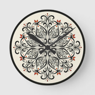 Elegant Moroccan Zellige Wall Clock Rund Klocka