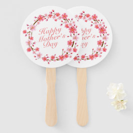 Elegant Mors dag Blommigt Utandning Hand Fläkt