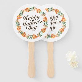Elegant Mors dag Blommigt Utandning | Hand Fläkt