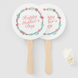 Elegant Mors dag Blommigt Utandning Hand Fläkt