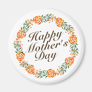 Elegant Mors dag Blommigt Utandning Magnet