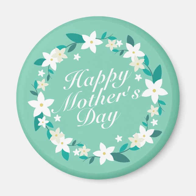 Elegant Mors dag Blommigt Utandning | Magnet (Framsidan)