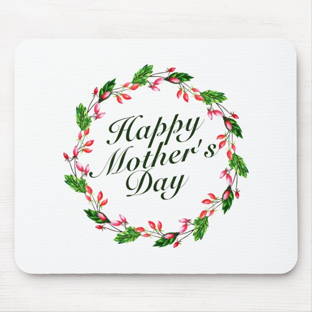 Elegant Mors dag Blommigt Utandning | Mousepad Musmatta (Framsidan)