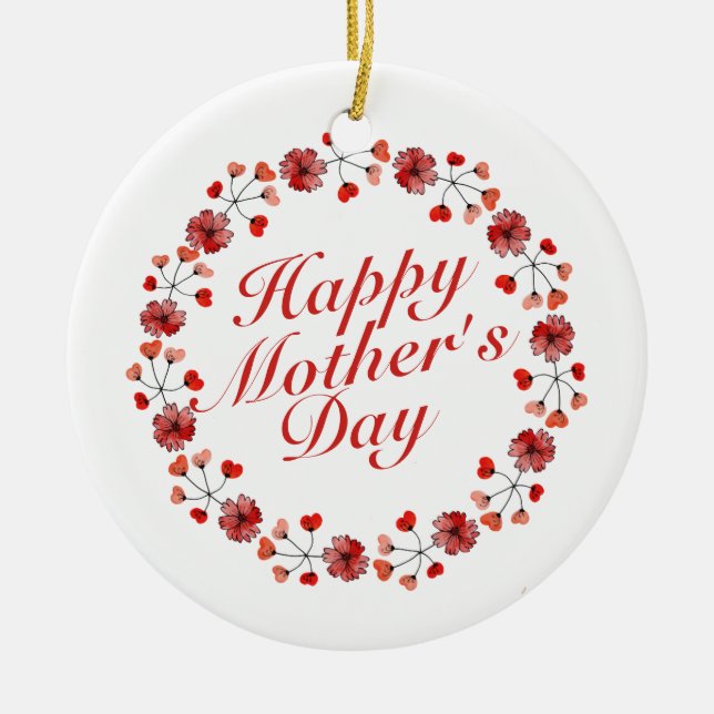 Elegant Mors dag Blommigt Utandning | Ornament (Framsidan)