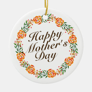 Elegant Mors dag Blommigt Utandning   Ornament