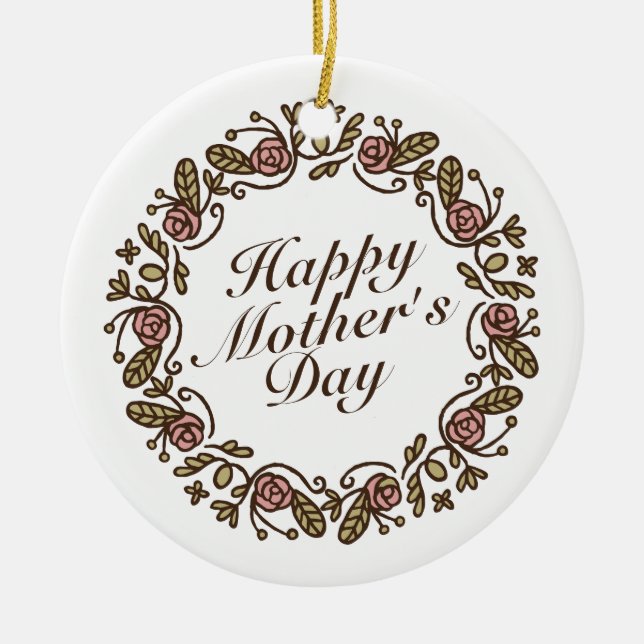 Elegant Mors dag Blommigt Utandning | Ornament (Framsidan)