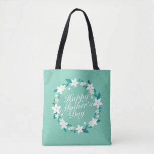 Elegant Mors dag Blommigt Utandning Tote Bag Tygkasse