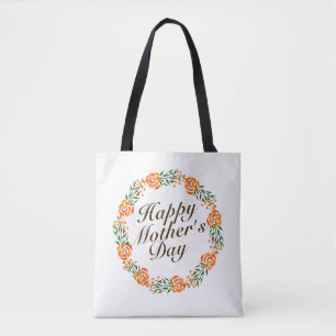 Elegant Mors dag Blommigt Utandning Tote Bag Tygkasse