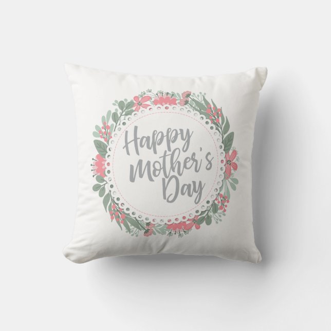 Elegant Mors dag Blommigten Lycklig | DEKORATIV KU Kudde (Framsida)