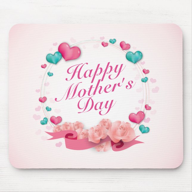 Elegant Mors dag Candy Hearts Mousepad Musmatta (Framsidan)