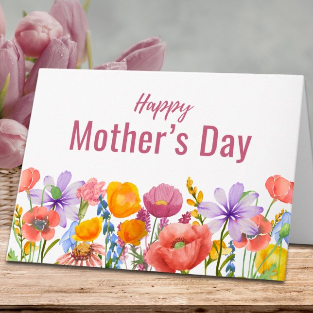 Elegant mors dag mormor - Blommiga vildblommor Kort (Skapare uppladdad)