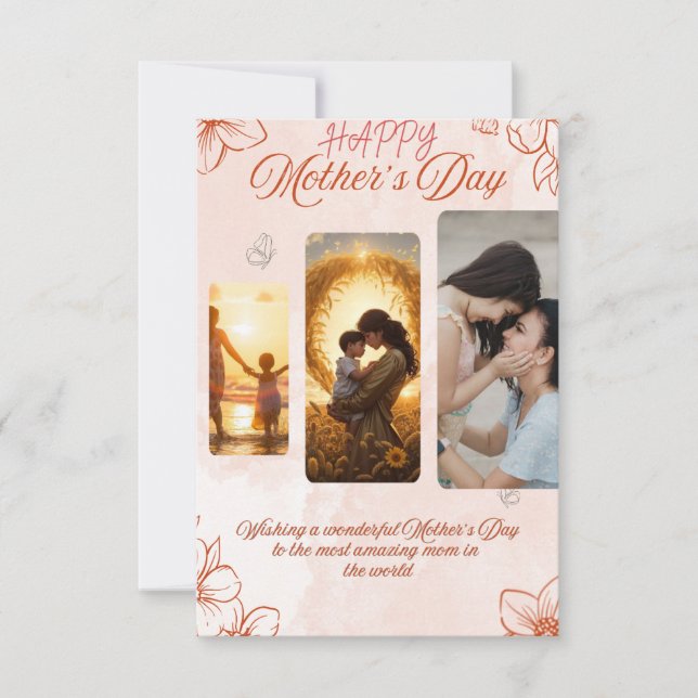 Elegant Mor's Day Card - en hedersvärd hyllning Kort (Framsida)