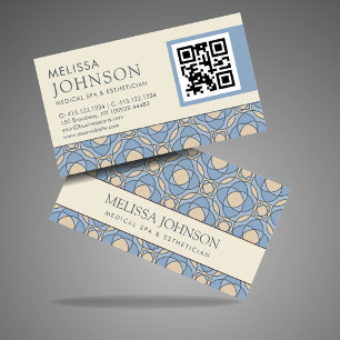 Elegant Mosaic Medical Spa & Estetiker QR-kort Visitkort