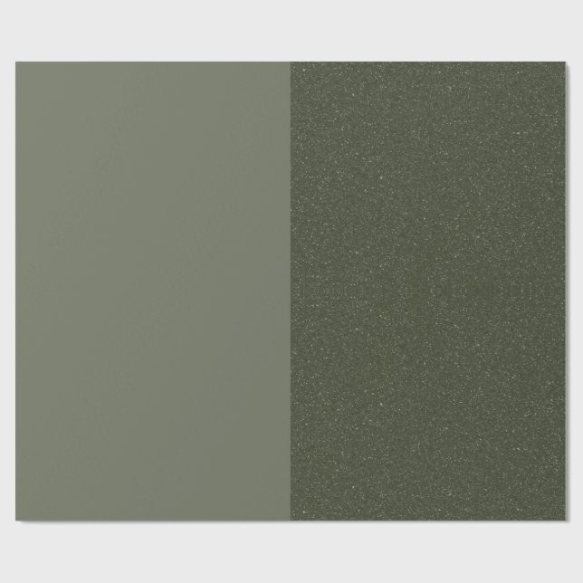Elegant Moss Grönt Split Gift Wrap - Anpassade Presentpapper (Platt)