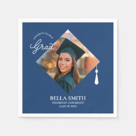 Elegant mössa topp Custom Graduate Foto Minne Pappersservett