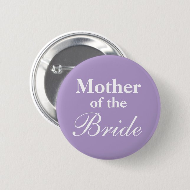 Elegant Mother of the bride lavender purple button Knapp (Framsida & baksida)