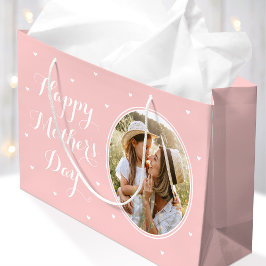 Elegant Mother's Day Custom Photos Pink White
