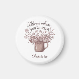 Elegant Motiv Rosa Blommigt Magnet