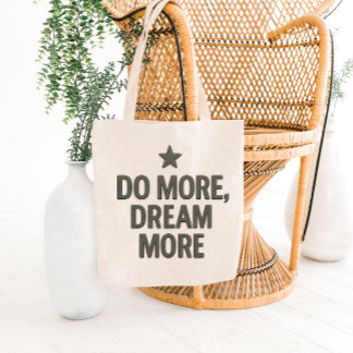 Elegant Motivational Quote Tote Bag Design Tygkasse