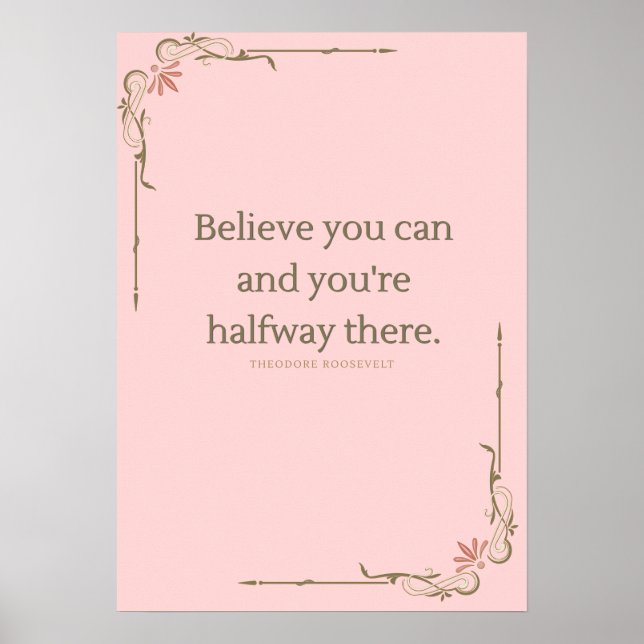Elegant motivationsaffisch för kontor och hem  poster (Framsidan)
