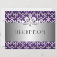 Elegant mottagning Fleur De Lis Lila