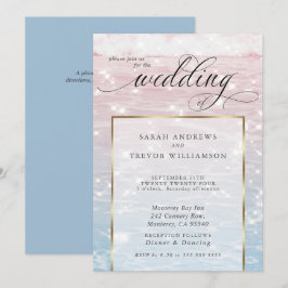 Elegant Moukling Ocean Beach Wedding Inbjudningar