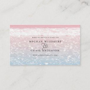 Elegant Moukling Ocean Beach Wedding Visitkort