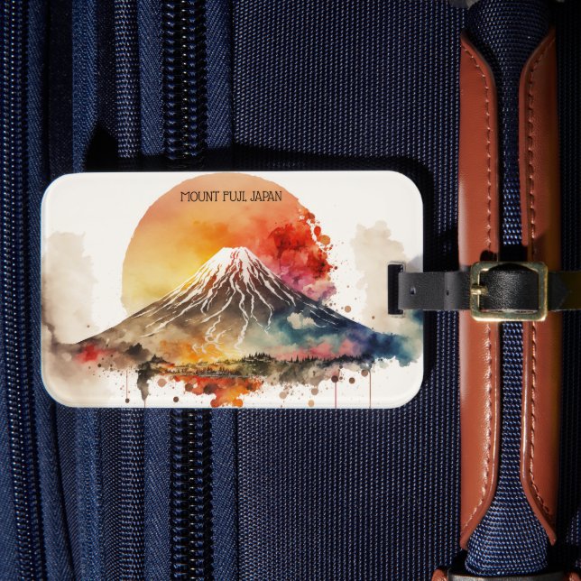 Elegant Mount Fuji Japan Painting Bagagebricka (Framsida Insitu 4)