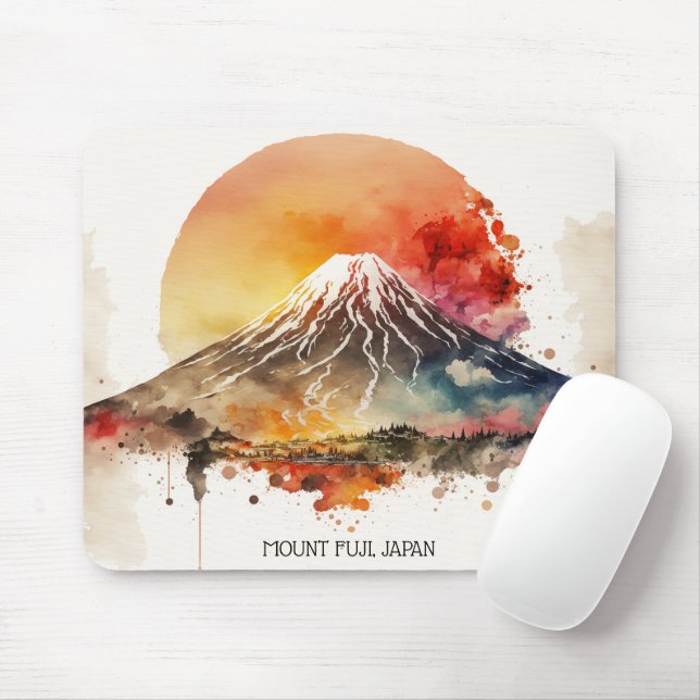 Elegant Mount Fuji Japan Painting Musmatta (Med mus)