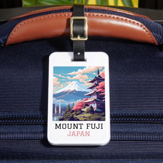 Elegant Mount Fuji Japan Travel Art Bagagebricka (Framsida Insitu 2)