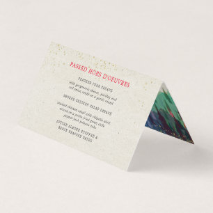 Elegant Mountain Bröllop Menu Visitkort