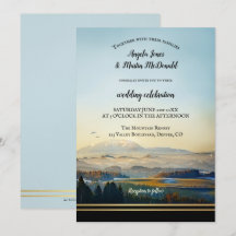 Elegant Mountain Ligcape Art Bröllop