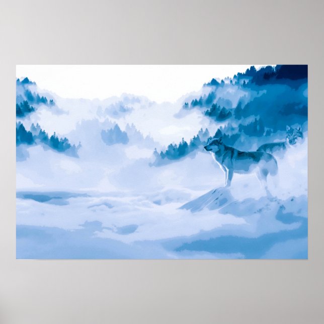 Elegant Mountain Vargs Artwork | POSTER (Framsidan)