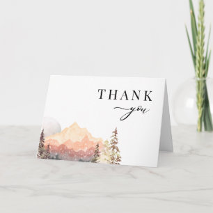 Elegant Mountains Calligraphy Photo - tackkort Kort
