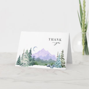 Elegant Mountains Calligraphy Photo - tackkort Kort