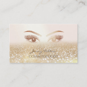 Elegant, mousserande glitterpipor visitkort