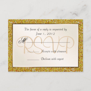 Elegant Mousserande Guld Sweet 16 Glitter OSA Kort