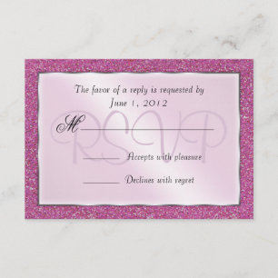 Elegant Mousserande Rosa Sweet 16 Glitter OSA Kort