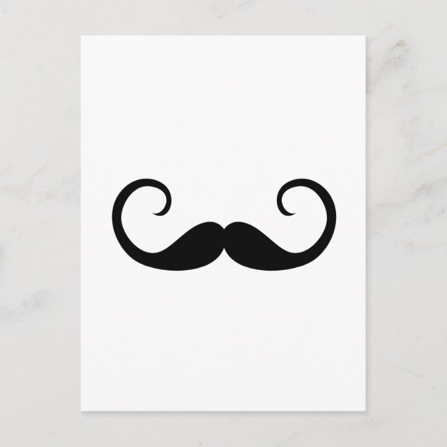 Elegant Moustache Vykort (Framsida)