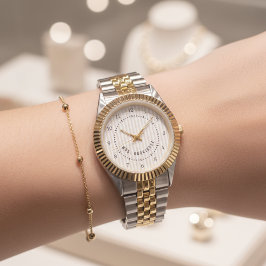 Elegant Mr & Mrs Watch, Custom Gift for Weddings Armbandsur