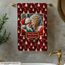 Elegant Mr och Claus Vintage Bath Towel