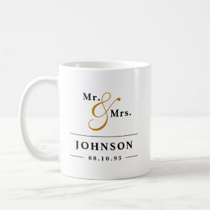 Elegant Mr. och Mrs. - Married Par Kaffemugg