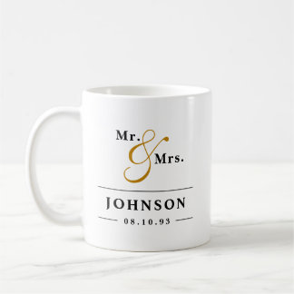Elegant Mr. och Mrs. - Married Par Kaffemugg