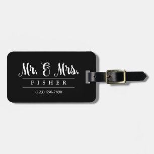 Elegant Mr och Photo Luggage Tag Bagagebricka