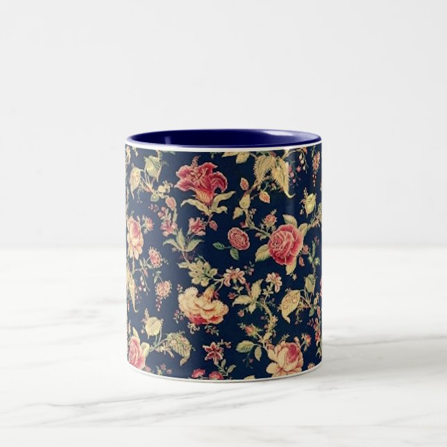 Elegant mugg för vintageblommigtro (Center)
