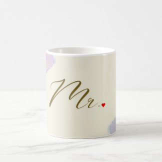 Elegant Mugg - Soft Blåa blommor & Classic Scri