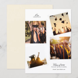 elegant multi 4 photo frame graduation high school meddelande