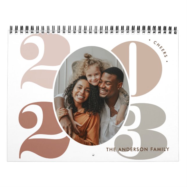 Elegant multifamiljs fotominneskalender kalender (Omslag)