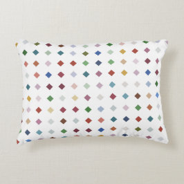 Elegant Multifärgad Geometric Diamond Array Mönste Prydnadskudde